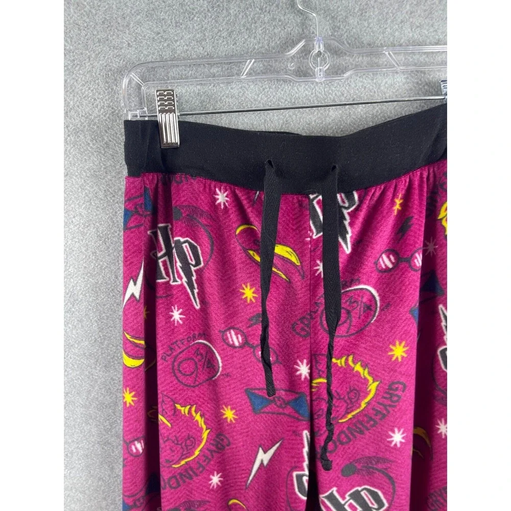 Harry Potter Pajama Pants Girl's S‎ Pink Straight Legs Fantasy Magic Books